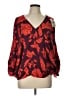 Easel 100% Polyester Red Long Sleeve Blouse Size L - photo 1