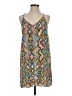 Abbeline 100% Polyester Print Tan Cocktail Dress Size S - photo 1