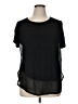 Apt. 9 100% Rayon Black Short Sleeve Top Size XL - photo 1