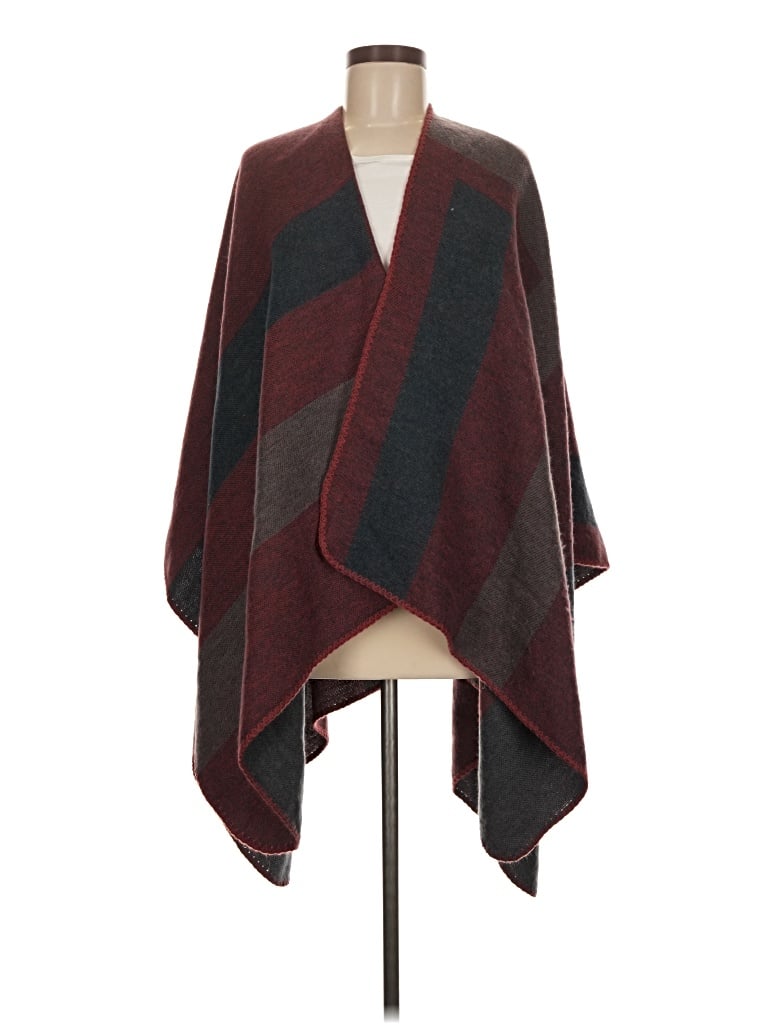 Pre-owned Bb Dakota Poncho In Burgundy