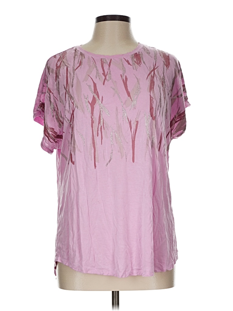 Pre-owned Apt. 9 Short Sleeve Blouse In Pink