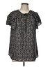 Max Studio 100% Polyester Black Short Sleeve Blouse Size L - photo 1