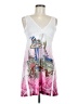 Nina 100% Polyester Graphic White Cocktail Dress Size M - photo 1