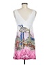 Nina 100% Polyester Graphic White Cocktail Dress Size M - photo 2