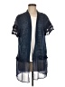 August Silk 100% Polyester Blue Kimono Size M - photo 1