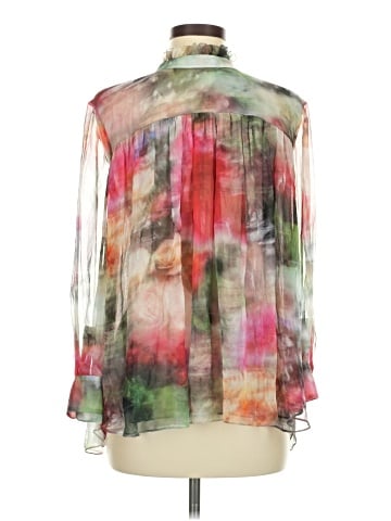 Adam Lippes Long Sleeve Silk Top (view 2)