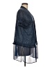August Silk 100% Polyester Blue Kimono Size M - photo 4