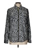 MICHAEL Michael Kors Print Silver Long Sleeve Button-Down Shirt Size L - photo 1