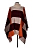 Ulla Popken Color Block Brown Burgundy Poncho Size L - photo 1