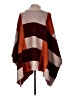Ulla Popken Color Block Brown Burgundy Poncho Size L - photo 2