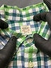 Crewcuts Checkered-gingham Green Long Sleeve Button-Down Shirt Size 10 - photo 3