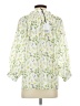Assorted Brands 100% Polyester Floral Green 3/4 Sleeve Blouse Size XS - photo 2