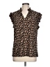 Anne Klein Brown Sleeveless Blouse Size L - photo 1