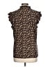 Anne Klein Brown Sleeveless Blouse Size L - photo 2