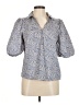 Bishop + Young Blue Short Sleeve Blouse Size M - photo 1