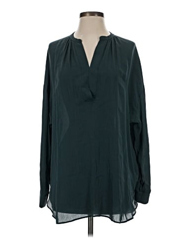 Vince. Long Sleeve Silk Top (view 1)