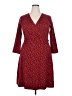Lands' End Hearts Red Casual Dress Size 18 - photo 1