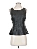Halogen 100% Leather Black Sleeveless Blouse Size S - photo 1