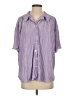 Out From Under 100% Polyester Stripes Purple Short Sleeve Blouse Size S - photo 1