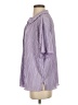 Out From Under 100% Polyester Stripes Purple Short Sleeve Blouse Size S - photo 5