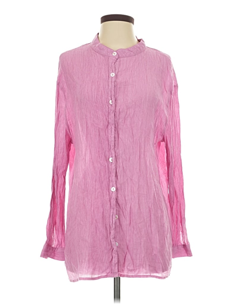Pre-owned White Fox Long Sleeve Blouse In Pink