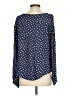 Amuse Society Polka Dots Blue Long Sleeve Blouse Size S - photo 2