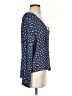 Amuse Society Polka Dots Blue Long Sleeve Blouse Size S - photo 4