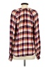 Pilcro Plaid Orange Long Sleeve Blouse Size S - photo 2