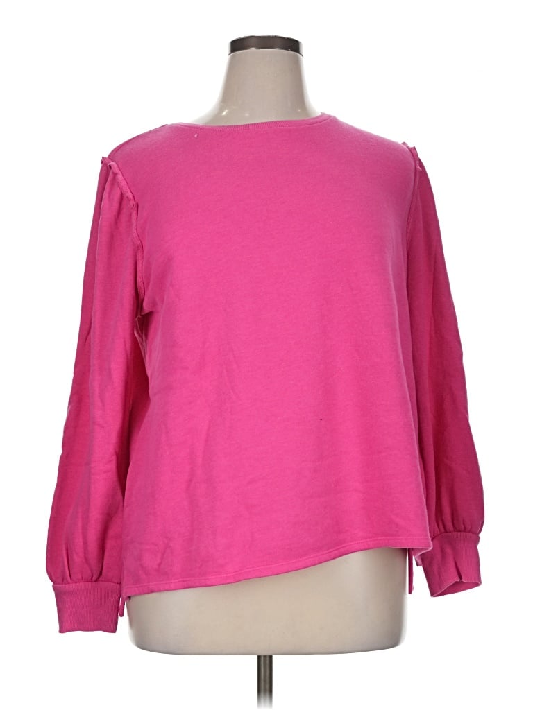 Pre-owned Crown & Ivy Sweatshirt In Pink