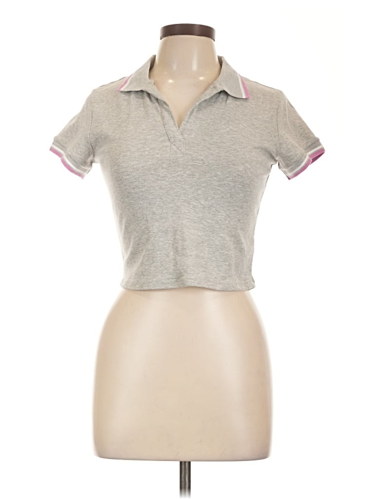 Pre-owned Ultra Flirt Short Sleeve Polo Shirt In Gray