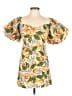 Rhode 100% Linen Tropical Orange Yellow Cocktail Dress Size 6 - photo 1