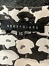 Abbey Glass Silver White Short Sleeve Blouse Size XS - photo 7