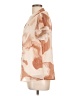 Zesica 100% Polyester Tan Short Sleeve Blouse Size L - photo 5
