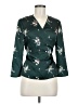 Ted Baker London 100% Polyester Floral Green 3/4 Sleeve Blouse Size 8 (3) - photo 1