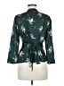 Ted Baker London 100% Polyester Floral Green 3/4 Sleeve Blouse Size 8 (3) - photo 2