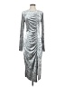 Future Collective Metallic Silver Cocktail Dress Size S - photo 1