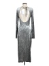 Future Collective Metallic Silver Cocktail Dress Size S - photo 2