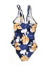 Unbranded Print Blue One Piece Swimsuit Size S - photo 2