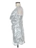 Shein 100% Polyester Metallic Silver Cocktail Dress Size 8 - 10 - photo 5
