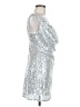 Shein 100% Polyester Metallic Silver Cocktail Dress Size 8 - 10 - photo 4