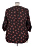Torrid 100% Polyester Hearts Black 3/4 Sleeve Blouse Size 3X Plus (3) - photo 2