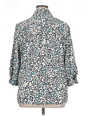 Notations 3/4 Sleeve Button-Down Shirt (view 2)