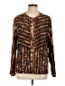 Travelers by Chico's Animal Print Brown Jacket Size Lg (2) - photo 1