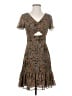 MICHAEL Michael Kors Paisley Brown Cocktail Dress Size 0 - photo 1
