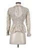 Storia Animal Print Ivory Long Sleeve Blouse Size S - photo 2