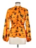 ASOS Design 100% Polyester Orange Long Sleeve Blouse Size 6 - photo 1