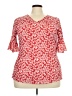 Unbranded Red 3/4 Sleeve Blouse Size 2X - photo 1