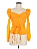 Topshop Orange Long Sleeve Blouse Size 6 - photo 1