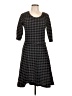 Max Studio Houndstooth Gray Casual Dress Size L - photo 1