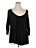 Cable & Gauge Black 3/4 Sleeve Top Size 1X - photo 1